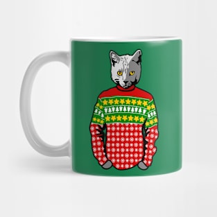 Christmas Sweater Cat Mug